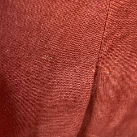 Paul Fredrick Men's XL 100% Linen L/S Shirt/Jacket. Made in Portugal. Orange - Picture 4 of 7